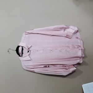 Zara Pinkish Beige Button Down Blouse Size Xl
